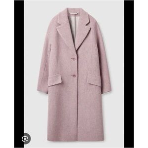 Cos single breasted dusty rose wool coat